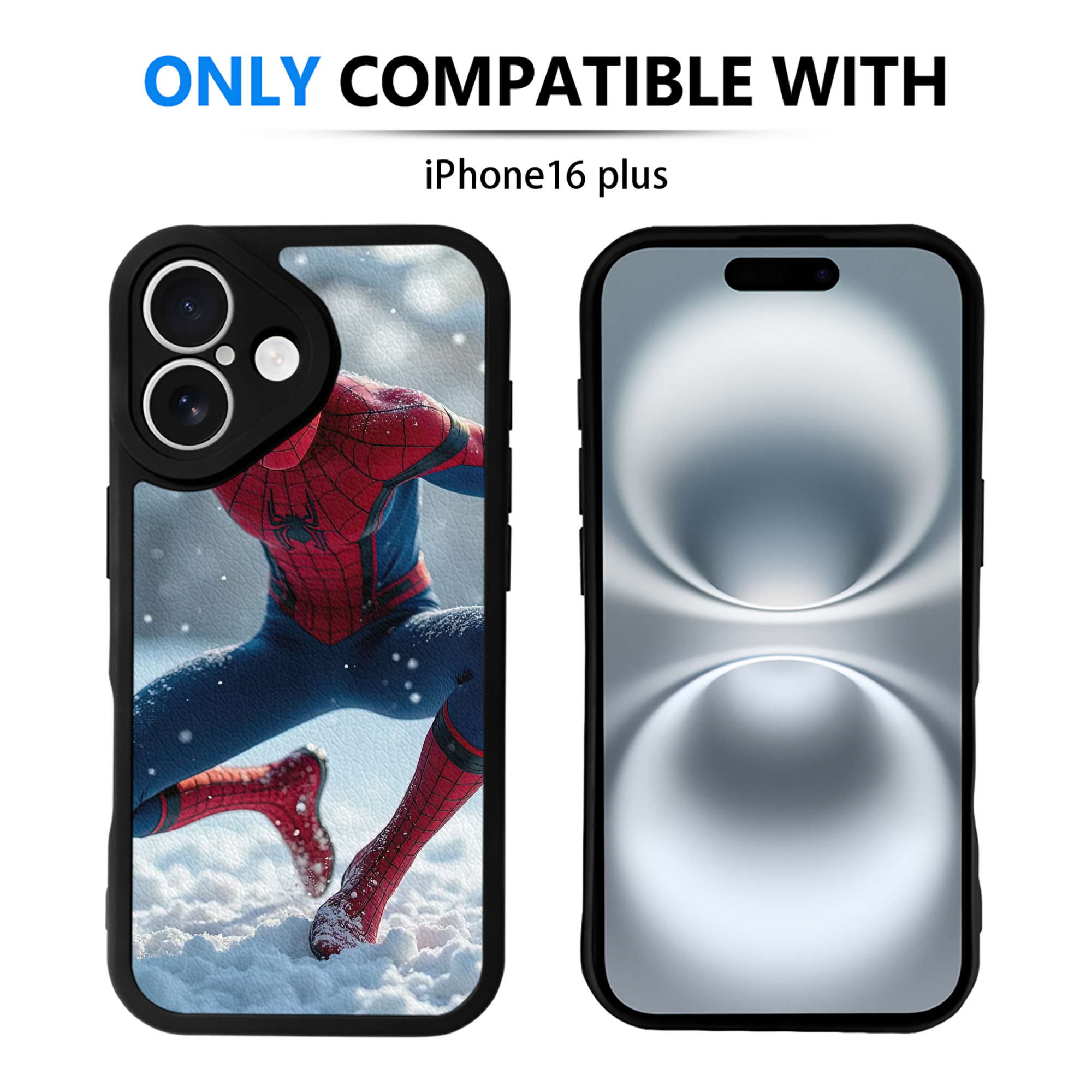 Spider Man スパイダーマン 【iPhone 16シリーズ対応】シリコンスマホケース（レザー調） 材質：シリコン